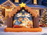 3.9 FT Christmas Inflatable Nativity Scene with Holy Family, Angels & Star, Built-in Cool White LED 39747804