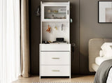 Small Vanity Desk with Mirror and LED Lights, Makeup Table with Charging Station and Storage Shelves 79311822
