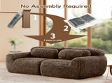 2-seater Modular Sectional Sofa Couches,Soft Fluffy Plush Fabric Bottom Anti-Slip Design,32D High W714P380147