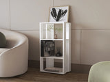 White Bookcase in Melamine with Open Storage B062P290265