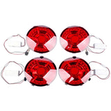 4Pcs LED Tail Lights Brake Lights RED Lens Fit for Chevy Corvette C6 Coupe 2005-2013 2801188 78390892