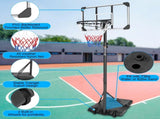 Portable Basketball System 28in Basketball Goal Height Adjustable 5.6ft to 7ft with Stable Base and 35349040