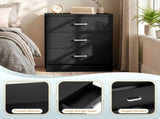 3-Drawer Chest with Textured Finish Drawer Dresser 22.05*12.99*25.98in Black 56794747