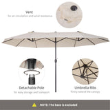 ZUN Outdoor beach umbrella/ Double-SidedMarket Umbrella （Prohibited by WalMart） 99467900