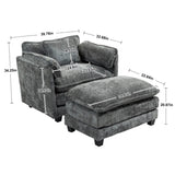55.32*39.76" Oversized Sofa Indoor,Portable ottoman,Boucle Single Sofa Bed with Wider seat,Double W2715P269755