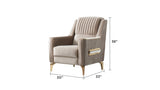 Melody Modern Contemporary Velvet Fabric Upholstered Chair made with Wood & Iron in Taupe B009P294765