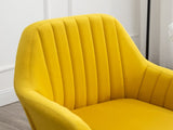 Tuchico Contemporary Velvet Upholstered Accent Chair, Yellow T2574P164265