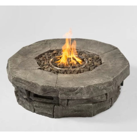 ZUN 12" H x 37" W Outdoor Fire Pit Table B120P203041