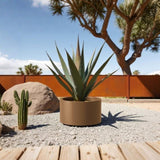 Heavy Duty Corten Steel Round Raised Garden Bed Kit 15.5" Dia. x 12" H. Pre-Rusted Metal Planter W3077P276889