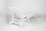Lounge Chair Outdoor with Wood Texture, Oversized Chaise Chair with 5 Positions, HDPE, Patio W2103P254599