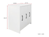 Bookcase with Three Pulled Out Doors Shelving Cabinet,3 Tier Floor Standing Bookcase,Slide Out W331P374568