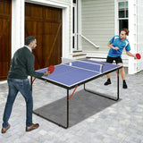 DOUBLE FISH Mid-Size Portable Ping Pong Table, 4ft Compact Foldable Table Tennis Table Set with Net, 84548710