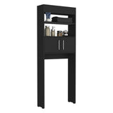 Madrid Over The Toilet Cabinet, Double Door, Two Shelves -Black B20091940