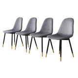 Lassan Contemporary Fabric Dining Chairs, Set of 4, Gray T2574P164529