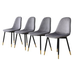 ZUN Lassan Contemporary Fabric Dining Chairs, Set of 4, Gray T2574P164529