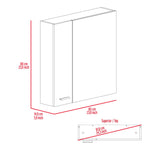 ZUN Sines Medicine Cabinet, Four Internal Shelves, Double Door -Black B20092110