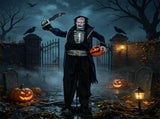 Halloween Animatronic Undead Pirate Captain Decoration, 6FT Life Size with Eerie Sounds Movable Arms 50671546
