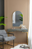 ZUN 24" x 36" Arched Accent Mirror with Gold Metal Frame for Bathroom, Bedroom, Entryway Wall W2078124337