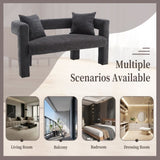 COOLMORE Modern Chenille Loveseat Sofa , Comfy Upholstered 2-Seater Sofa, Small Loveseat Accent W395P224847
