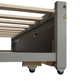 Extending Daybed with Trundle, Wooden Daybed with Trundle, Gray WF194887AAE