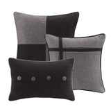 7 Piece Faux Suede Comforter Set Grey King B03596892