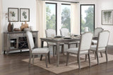 ZUN Classic Kitchen Dining Chairs Set of 2 Chenille Fabric Upholstered Seat and Back Brown Gray Finish B011P239539