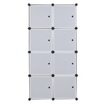 ZUN 8 Cube Organizer Stackable Plastic Cube Storage Shelves Design Multifunctional Modular Closet 40658987