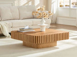 Modern 35.43 Inch Handcraft Drum Table Square Table for Living Room,Small Wooden W2582P360255