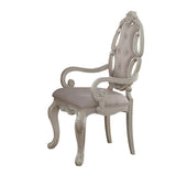 Beige and Antique White Arm Chair with Button Tufted B062P185674