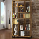 Antique Nutmeg 6-tier Rectangular Bookcase B062P145466