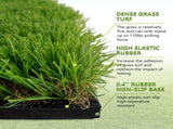 5'x4' Golf Hitting Mat with Cross Stance Guide, Indoor Outdoor Golf Practice Mat with 7 Tee W1422P449907