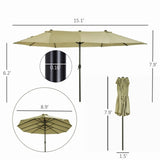 ZUN Outdoor beach umbrella/Double-Sided Market Umbrella （Prohibited by WalMart） 97689925