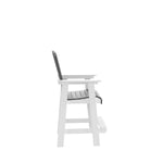 ZUN HDPE Bar Chair, Outdoor Tall Adirondack Chairs Set of 2, Patio Bar Stool Chair with High Back White W120942275