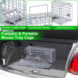 2-Pack Humane Mouse Traps Instant-Lock One-Way Door, 2 mm Galvanized Metal, Safe for Kids & Pets, 13688608