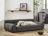 Soft and comfortable pet sofa with backrest and armrests, suitable modern rectangular pet sofas W487P266086