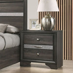 ZUN 2 Drawers and 1 Jewelry Drawer Nightstand, Gray B016P253358