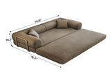 78.8" Compression Sofa,Convertible Floor Sofa Bed-with Pillow Back Support Armrest,Comfy Futon Couch W2824P373431