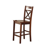 Cherry Cross Back Counter Height Chairs B062P189110