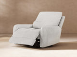 Dublin 30" Swivel Power Recliner Arm Chair Heathered Light Gray Polyester B2719P328581