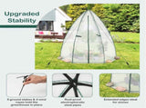 Hexagonal Mini Greenhouse with Zipper Door & Roll-Up Window, PE Cover Outdoor Plant House - White 14163863