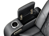 Fortuner Modern Style Upholstery Recliner Loveseat Made with Wood & Massage Function Included-Black B009P287716