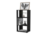 Black Bookcase in Melamine with Open Storage B062P290266