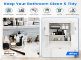 WallMounted Bathroom Storage Cabinet, Engineered Wood Wall Cabinet with Adjustable Shelf, Towel 11376310