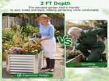 422 Ft Galvanized Steel Raised Garden Bed Outdoor Planter Box for Vegetables Herbs Flowers 11636552