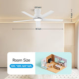 44 inch Ceiling Fans with Lights, Large Air Volume Ceiling Fans with Reversible Quiet DC Motor and 68742749