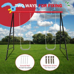 ZUN Swing Stand Frame,Swing Set Frame for Both Kids and Adults,500 Lbs Heavy-Duty Metal A-Frame Backyard 88815579