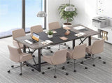 71 Inch Conference Table with Built-in Charging Station, Large Meeting Room Table for Office & 02412555