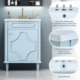 ZUN 24'' Bathroom Vanity with Ceramic Sink Combo, Modern Freestanding Storage Cabinet with Height N710P195496C