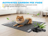 150 Pack Charcoal Dog Pee Pads 24"x24", 6-Layer Ultra Absorbent Pet Training Pads with Odor Control 62229265