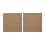 20.8x20.8x1.2" Framed Gold and Gray Wall Art with Glass Cover, Set of 2 W2078P313347